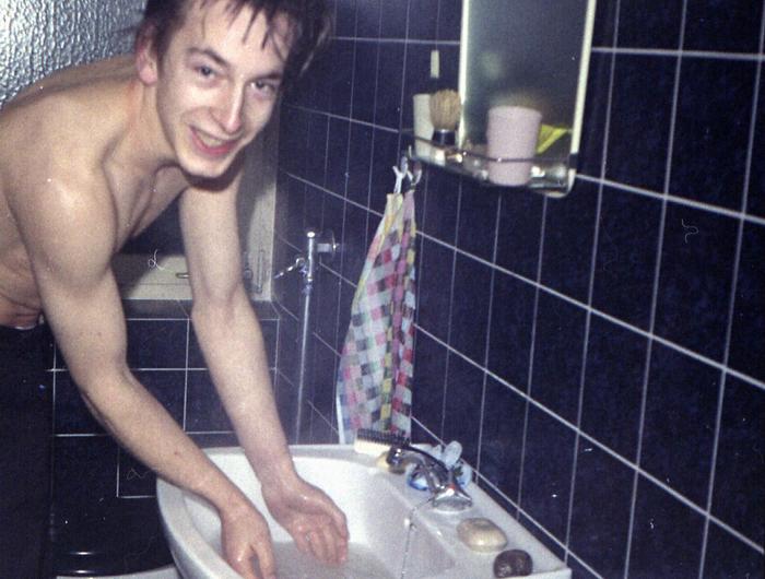 Kaltes Wasser lst sich nicht fotographieren, Werner in Grafling 1970